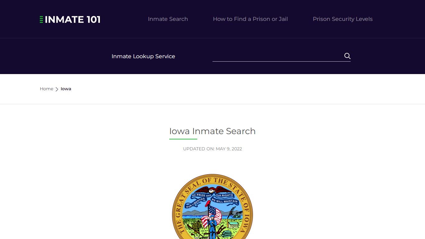Iowa Inmate Search – Iowa Department of Corrections ...